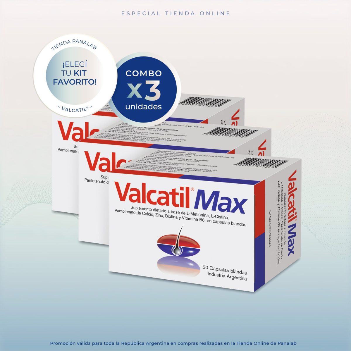 Valcatil Max Cápsulas Blandas x30 3 meses